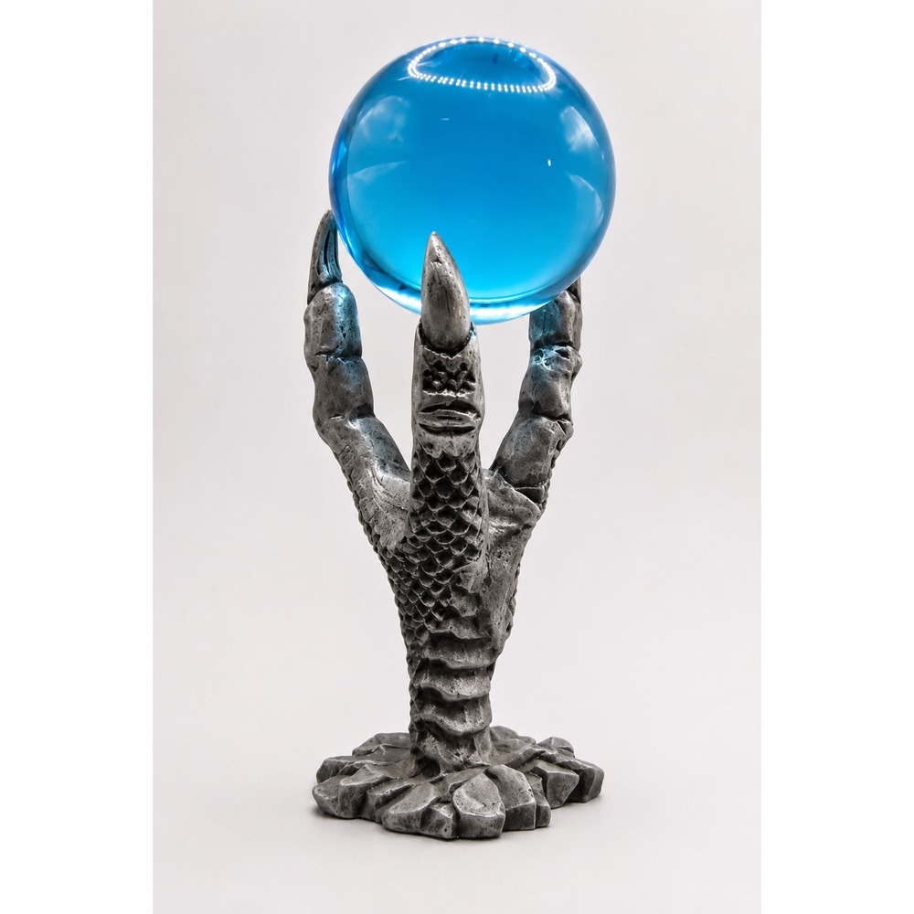 Sunglo‎ Dragon Claw Blue Glass Crystal Ball Fantasy Vtg Collectible Signed 1993